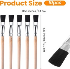 10 Pcs Small Paint Brush Flat Paint Brushes, Small Painting Brushes Bulk with Wo