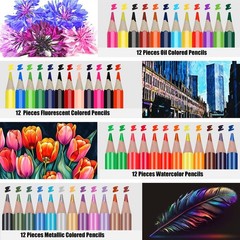 78pcs Drawing Kit Sketching Set Art 78 Pack – Multicolour, [MULTIPLE]
