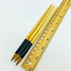 Artist Paint Nail Art Make Up Liner Brush 3Pc Pure Kolinsky Watercolor Acrylic