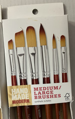 TWO Sets of Synthetic Artist’s Brushes assorted shapes by Hand Made Modern–New