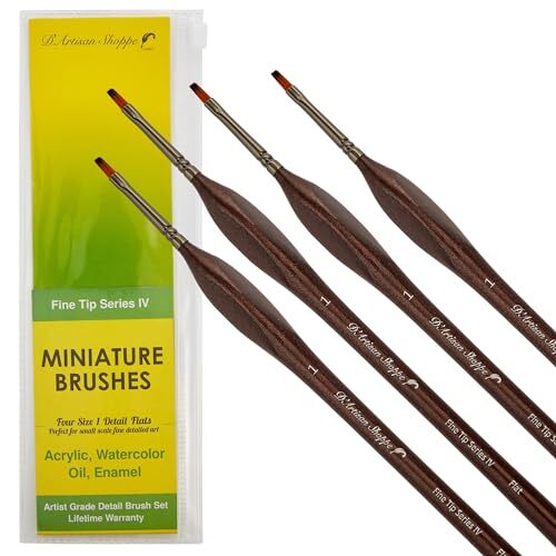 Micro Paint Brush Detail Set – Ultra Fine Tip Thin Paintbrush Assorted Styles