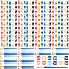 840 Pcs Mini Acrylic Paint Set 60 Set 12 Colors Washable Paint Strips 60 Pcs …