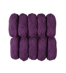 Wool Yarn Worsted Weight 100% 10 Balls Amethyst Heather Knit Picks Andes Purple