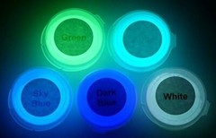 Glow in the Dark pigment powder Invisible neutral 12g Each, 60g Total