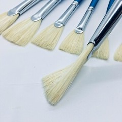 XDT#686 Fan Artist Paint Brush Art Brushes Hog Bristle Oil Acrylic Watercolor