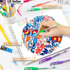 Aen Art Gel Pens for Adult Coloring Books, 1 Count (Pack of 30), Multicolor