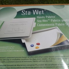 Sta-Wet Masterson Handy Palette with White Lid- 8.5″ x 7″