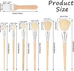 7 PCS Assorted Size Mop Brushes for Acrylic, Watercolor, Oil Painting