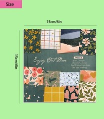 Scrapbook Paper Pad,Cardstock Decorative Craft Papers,6″X6″ 12 colors