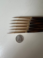 Pack of 6 King Art Finesse Artist Brushes, #2 Max Round, Kolinsky Sable Blend