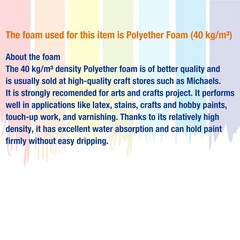 1/2″ Foam Brush 50pcs with High Density Foam, mini Foam Brush for Small Project