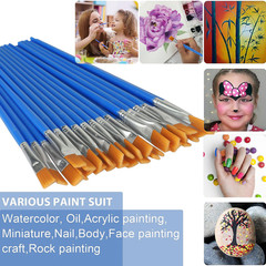 100Pcs Artist Paint Brushes Set Art Acrylic Oil Watercolour Painting Craft Model