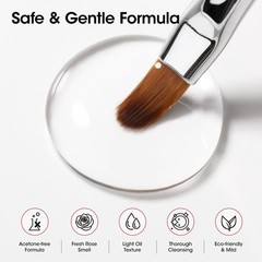 Nail Art Brush Cleaner Set, 130ml Rose Oily Acrylic Brush Cleaner Liquid with…