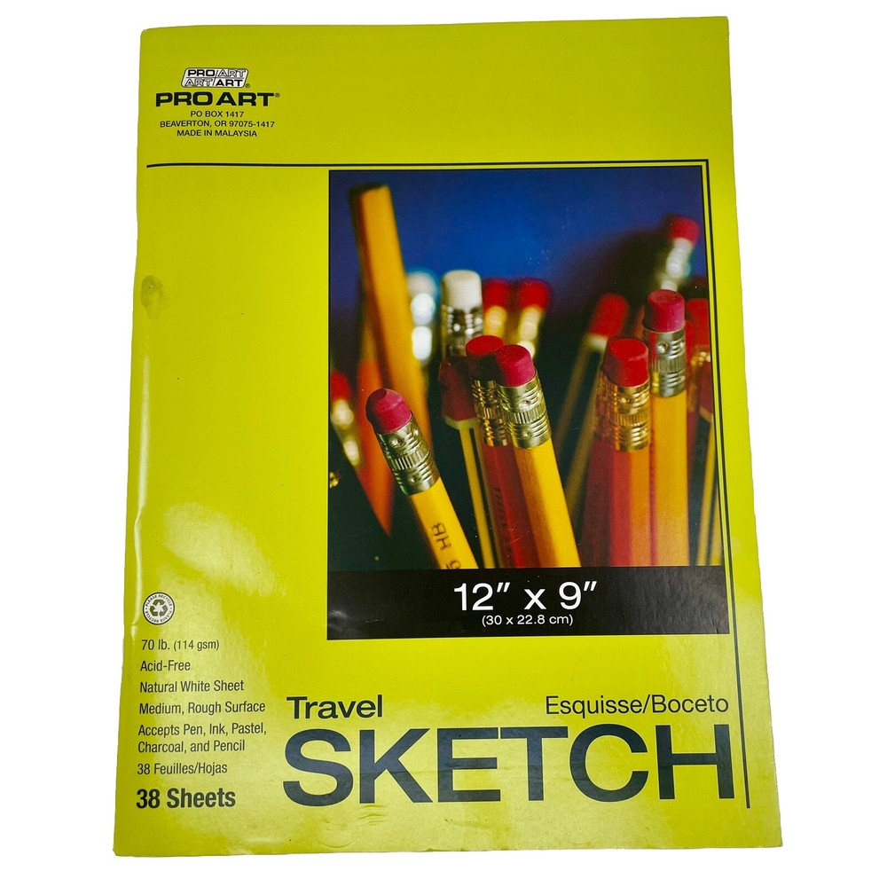 Pro Art Sketch 70# Acid Free Natural White Sheet Medium Rough Surface 12×9″