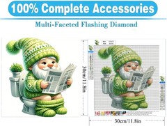 MOMDEDP Diamond Art Painting Kits for Adults, Gnome 12×12 inches, 135–Dwarf