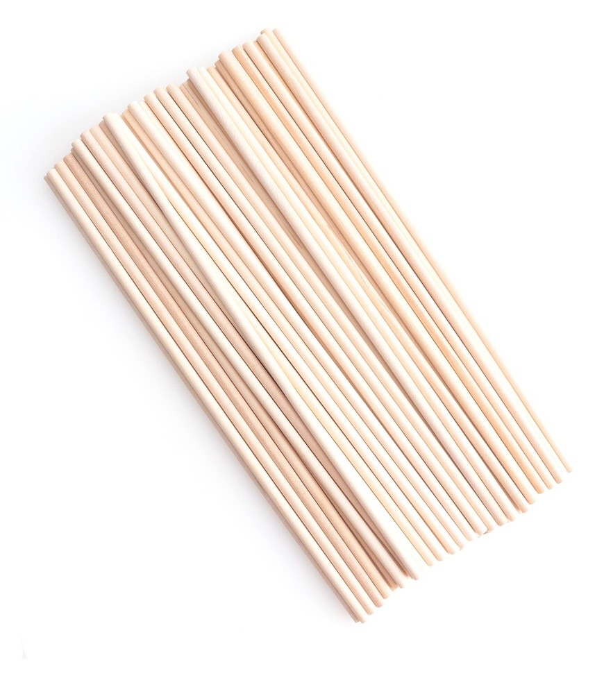 60 Pcs 8 Inch Wooden Dowel Rods Natural Unfinished Wood Hardwood Sticks for C…