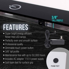 Lightmaster 12″ x 17″ A3 Light Box 12V Ultra-Thin Profile 110V AC Power Adapter