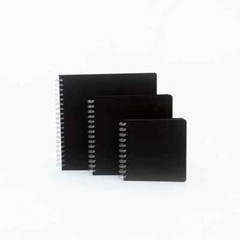 SEAWHITE Square Euro Sketchbook, Black Poplin Cover, 140mm SQ Wire Spine