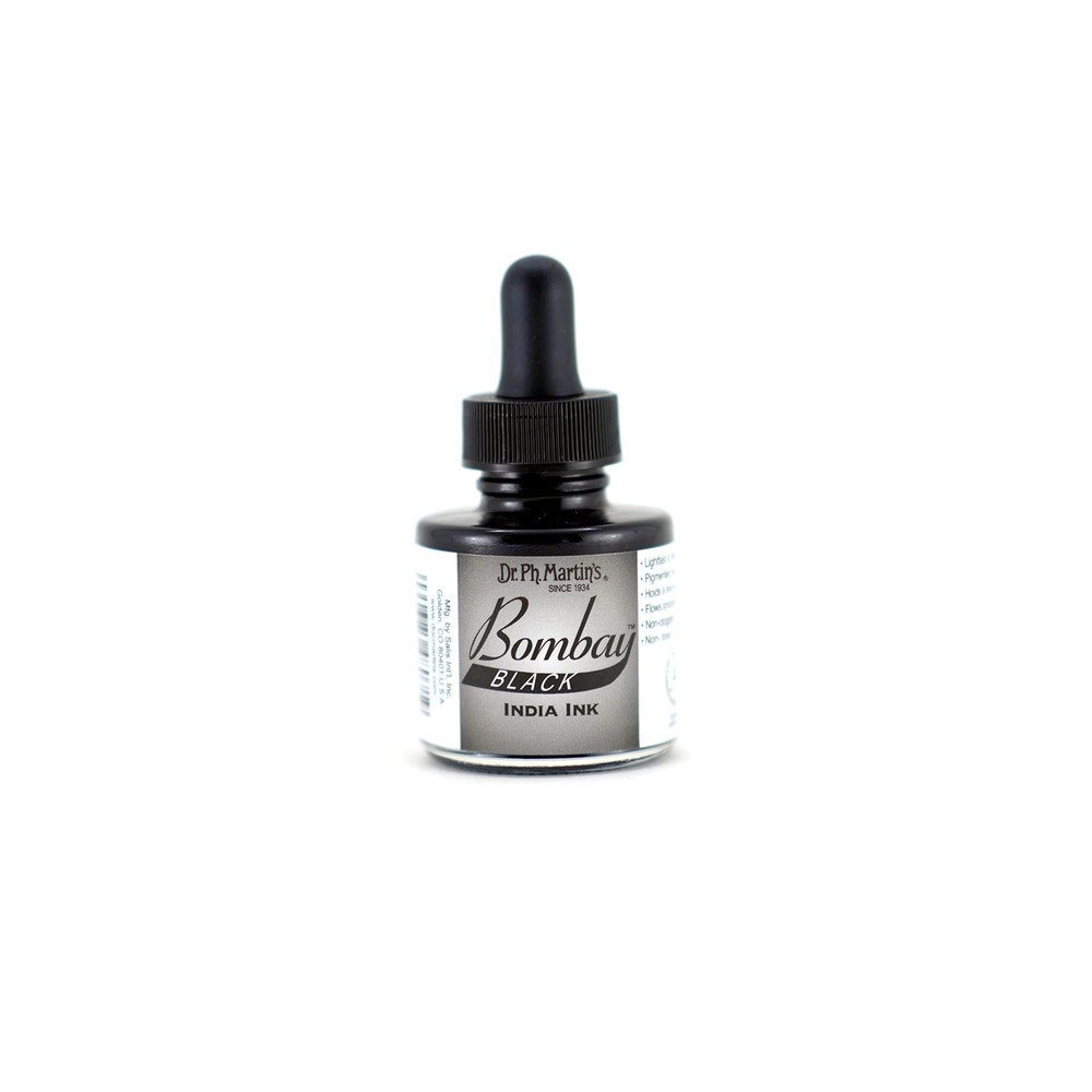 Ink Bottle India Ink Black 1.0 oz 1 Bottle 7BY 800815-7BY