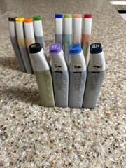 Set of 12 Copic Various Ink Refills Alcohol Markers Art Coloring Group Lot Used