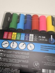 POSCA Paint Markers, Medium Point Marker Tips, PC-5M, Assorted Ink, 8 Count NEW