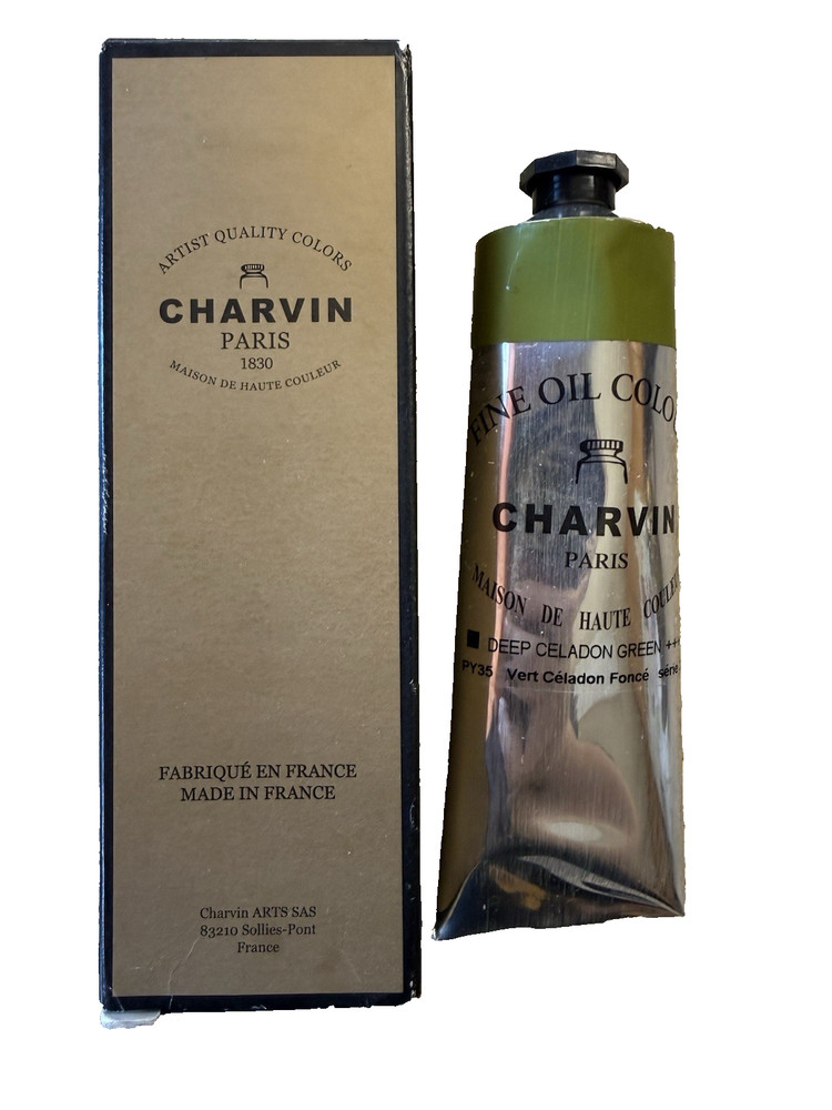 CHARVIN Paris 150ml Oil Paint Vert Celadon Fonce Deep Celadon Green France