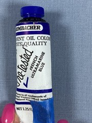 Vtg Grumbacher Pre-Tested Artist’s Oil Paint French Ultramarine Blue 1.25 fl oz
