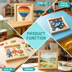 6 Pack 8 x 8 Inch Wood Panel Boards, Unfinished Wooden Canvas Panels Boards f…