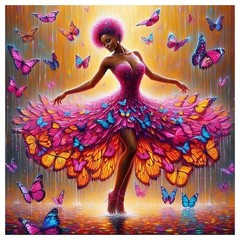 Dancer Diamond Art Kits for Adults, Lady Diamond Painting Kits for Beginner, 5D