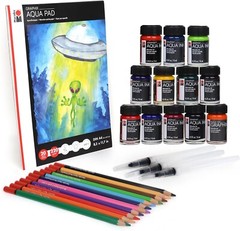 Marabu Watercolor Paint Set for Beginners – Watercolor Paper, 20 Sheets A4 220..