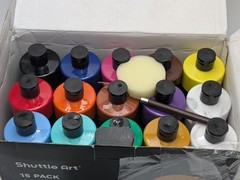 Acrylic Paint, 15 Pack Acrylic Paint Large Bottle Set, 473ml/16oz 14+1 Colors
