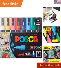 Multicolor Acrylic Paint Markers for Creative Projects – 8 Pack with Tips