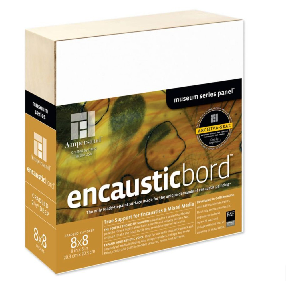 NEW Ampersand Museum Series Panel Encausticbord 8x8x 2 1/8″ Cradled, SEALED