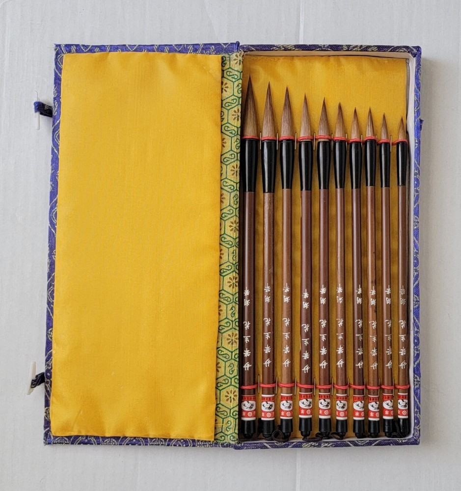 Chinese Buddha Gift Box Brush Set 10 Pes