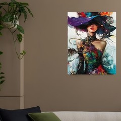 Paint by Numbers Kit for Adults Beginner,Colorful Woman Wearing a Hat Adult P…