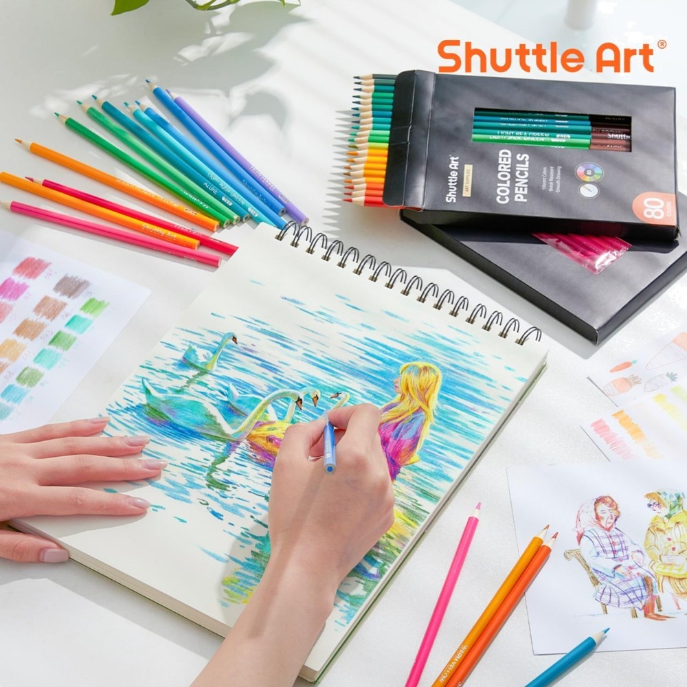80-Color Art Pencil Set with Smooth Gliding Soft Cores – Perfect for All