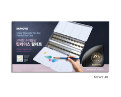 New Mungyo Empty Watercolor Tins Box Palette Paint Case 12/24/48 Color