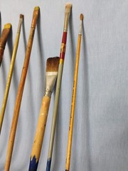 Vintage Paint Brushes Lot of 10 Various Sizes #3