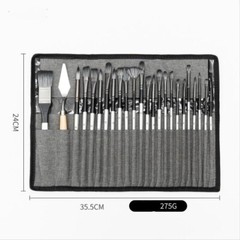 24Pcs Nylon Brush Artist Paint Brushes Art Set Acrylic Oil Watercolour Painting