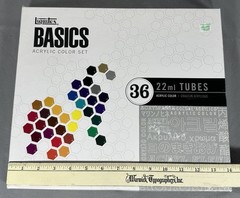 Liquitex BASICS Acrylic Paint Set 36 Tubes 22ml #101036 Partial Used Boxed Lot