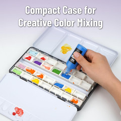 – Empty Watercolor Paint Palette Tin, Metal Case with 28 Half Pans | Compact …