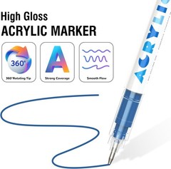 Acrylic Gel Pens 72 Colors, Colored Pens for Journaling, Coloring Books, Calligr