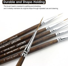 Rigger Liner Brushes 6 Pcs Extra Long Fine Tip Paint Brush Set Script Pinstri…
