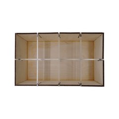 CBB3 Artist, Nail, Cosmetic Brush Display Wood and Acrylic Case 8 Slots USA