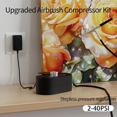 Airbrush Kit with Compressor – Small Plug-in Dual-Action Spray Paint , Includ…