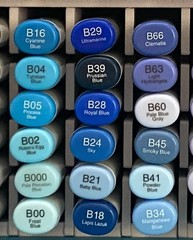 NEW ~Sketch Markers Copic various Blue ~”B” ~ “BG” ~ “BV” Tested before Shipping
