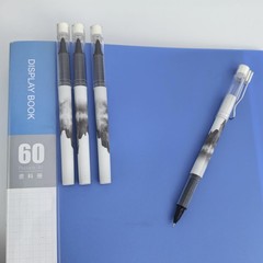 Fengtaiyuan LQB05P6 Straight Liquid Ballpoint Pen – Black Ink, BlackLQB05P6