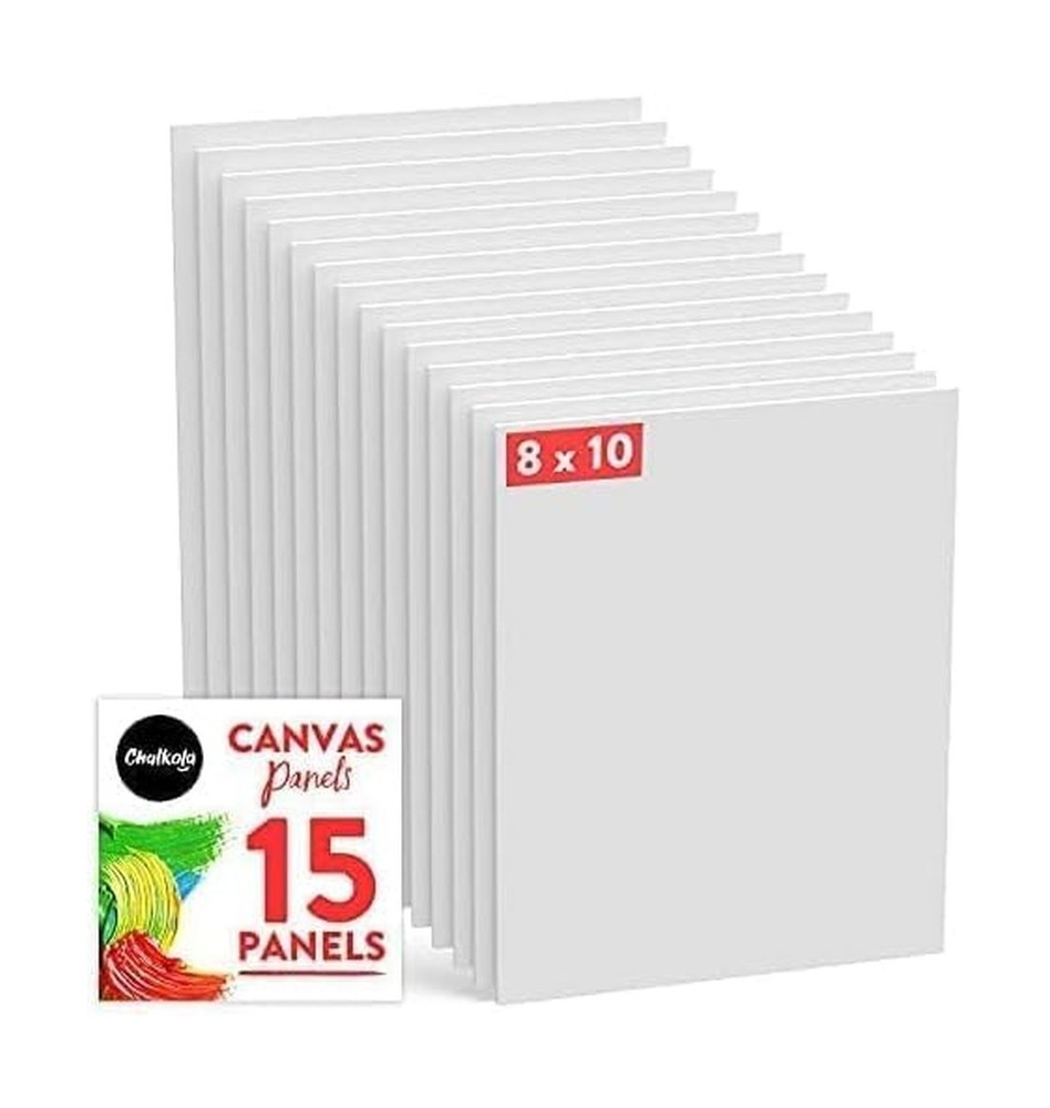 Chalkola 8×10 Canvas for Painting (15 Pack) – Small Canvases fo… Fast USA SHIP
