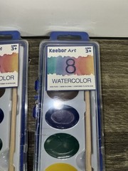 Keebor Art Bulk Watercolor Paint Pack (4 Packs, 8 Colors/Pack)