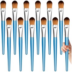 12 PCS 1 Inch Large Paint Brushes Mop Acrylic Painting Oval Blending Set